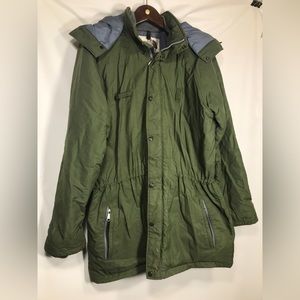The North Face Hooded Lined Full Zip Green Coat Army Corp  Uniform Size XLarge